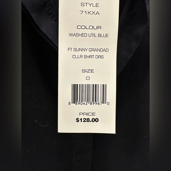 NWT French Connection Navy Blue Women's Long Shirt Size 0 - Picture 4 of 4